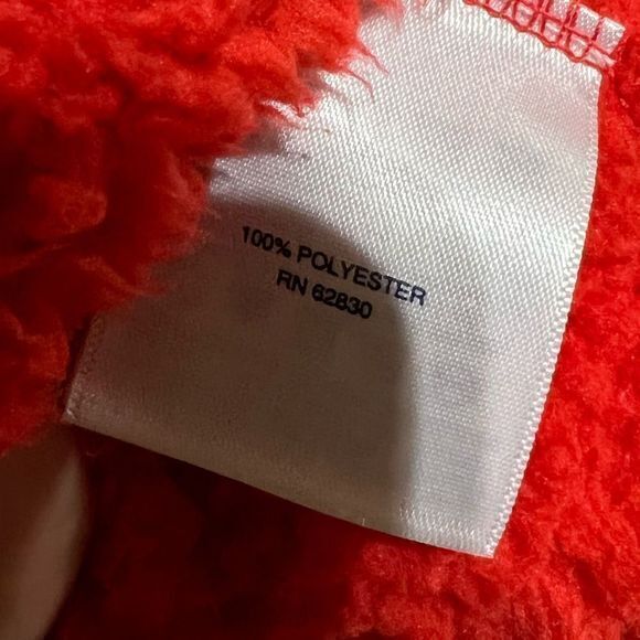 Lands' End Women's Sherpa Fleece Pullover Jacket Reddish Orange Plus Size 2X - Picture 6 of 6